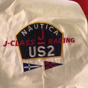 Vintage Retro Nautica reversible jacket red green